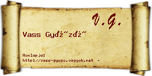 Vass Győző névjegykártya